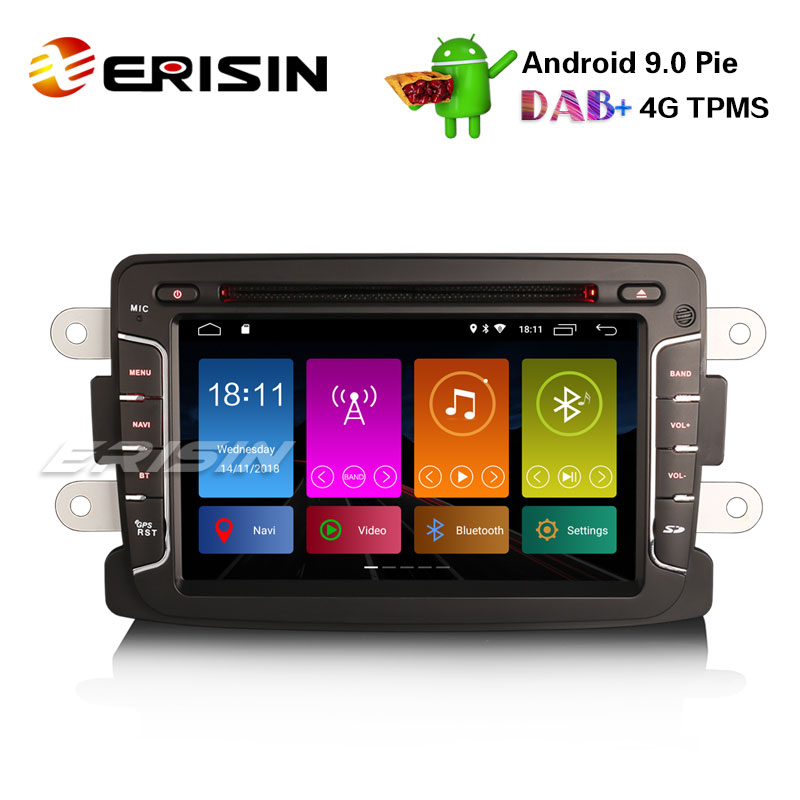 Erisin ES2929D 7 Android 9.0 Car DVD DAB+ TPMS GPS Navi 4G Wifi Autoradio Renault  Dacia Duster Logan Lodgy Sandero,Clearance products