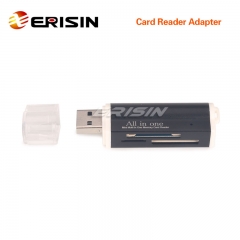 Erisin IP076 All in one USB 2.0 Card reader for Micro SD MMC SDHC TF M2 up to 128GB