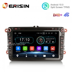 Erisin ES6985V 8" Android 10.0 Car DVD Player GPS 4G DTV BT WiFi DAB for VW Bora Golf Passat T5 Multivan Seat Skoda