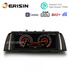 Erisin ES3110I 10.25" Android 10 IPS Autoradio Carplay DAB+ Navi WiFi TPMS 4G BT For BMW 5er F10/F11 (2010-2012) with CIC System