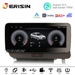 Erisin ES2675Q 10.25" Wireless Carplay Android 10.0 Car Stereo Audi Q5 GPS SatNav WiFi 4G TPMS DVR DAB+ IPS OEM Radio CD Player