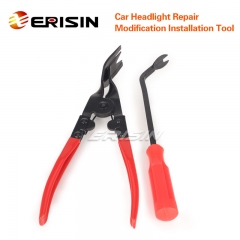 Erisin ES024 Car Headlight Repair Modification Installation Tool Trim Clip Removal Pliers Door Panel Fascia Dash Upholster Remover Tool Pry