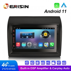 Erisin ES8674F 7" Android 11.0 Car Media Player CarPlay & Auto 4G WiFi DSP Stereo DVD GPS For FIAT DUCATO CITROEN JUMPER PEUGEOT BOXER