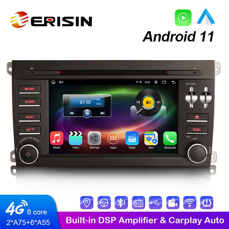 Erisin 2+16G Navigatore Android 10 Porsche Cayenne Autoradio CarPlay DAB+GPS CD BT 5914 