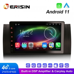 Erisin ES8693B 9" Android 11.0 Auto Radio Car Multimedia Player Built-in 4G WiFi CarPlay & Auto GPS System For BMW E39 X5 E53 M5