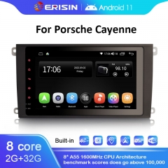 ES4114C 8" Octa Core 8* A55 1600MHz CPU Android 11 Car Stereo GPS For Porsche Cayenne DSP Wireless Apple CarPlay and Android Auto 4G SIM Slot Module